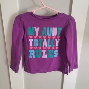 Falls Creek Purple Long Sleeve Tee with Fun Graphic